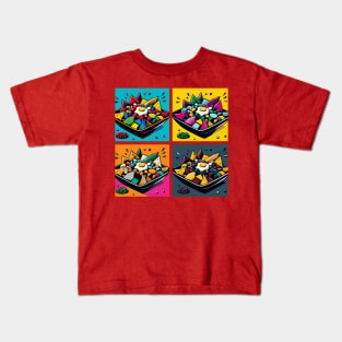 Vibrant Pop Chilaquiles Art - Mexican Cuisine Kids T-Shirt